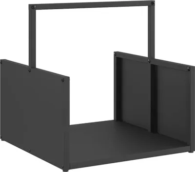 Image de vidaXL Étagère à bois de chauffage Noir 40x40x40 cm Acier laminé à froid