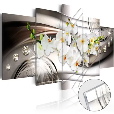Produktbild von Neuheit! Modernes Acrylglasbild Wanbild b-A-0238-k-n (200x100) - 5 Teilig Bilder Foto Bild Dekoration Wand Bilder Kunstdruck BLUMEN