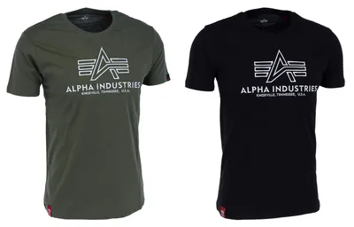 Produktbild von ALPHA INDUSTRIES BASIC T EMBROIDERY Herren T-Shirt, Größe:XL, Alpha Industries Farben:Dark Olive