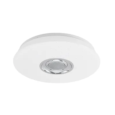 Produktbild von Lindby LED-Deckenlampe Elpida, Lautsprecher, weiß, Ø 39cm