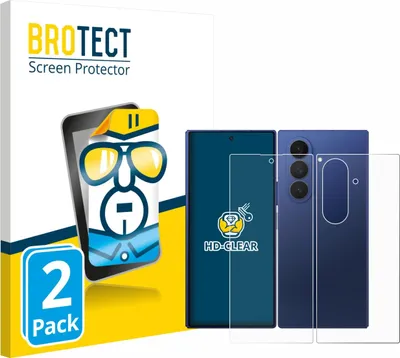 Produktbild von 2x Für Samsung Galaxy Z Fold 7 (Display+Rückseite) Schutzfolie BROTECT Displayschutz Display Schutz Folie Klar Transparent