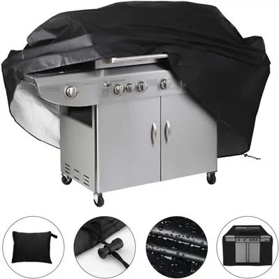 Produktbild von Wasserdichte Schutzhülle für Grill 145 x 61 x 117 cm (Schwarz) -
