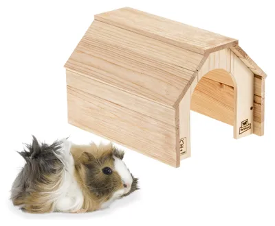 Produktbild von Ferplast Holzhaus für Kaninchen, Meerschweinchen & Hamster HIDDA, Kleintierhaus