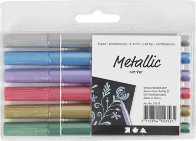 Image de Creativ Company CC marqueur métallique métallisé 6 pièces