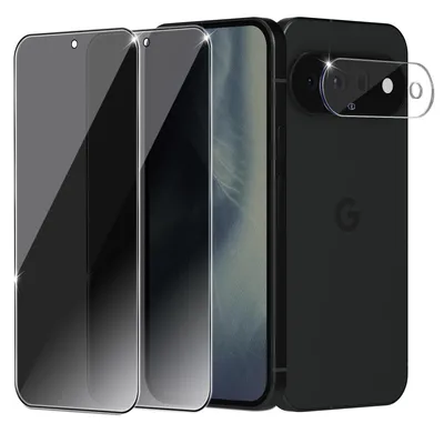 Obrázok produktu pre 2-balenie Google Pixel 11 Privacy Ochranné sklo na displej Privacy & 1-balenie ochrana objektívu - Tvrdené sklo 9H - Super kvalita 3D