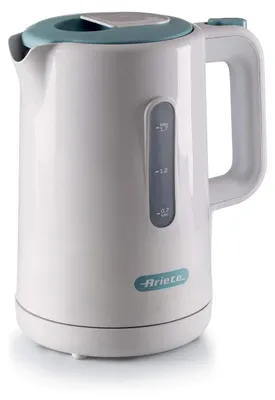 Immagine prodotto di Ariete 2846 Bollitore Breakfast, 2200W, Capacità 1,7 L, Base Cordless 360°, Spegnimento automatico, Coperchio di sicurezza, Livello acqua visibile, Finitura lucida e opaca, White & Aegean Teal