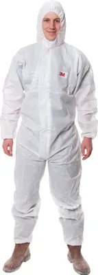Zdjęcie produktu dla 3M 4515 - XL, Biały, XL, Dorosły, Unisex, Zamek błyskawiczny, Przód