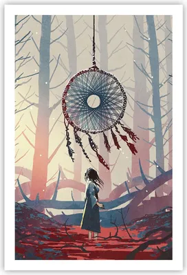 Produktbild von Poster - Poster ohne Rahmen - Märchen Fänger Träume - 61x91,5 cm - Wand Bild - Wanddeko - Wandbilder - Kunstposter - Wandposter - Bilder - Kunstdruck - Wanddekoration - Wandbild - P2XPA61x91-4789