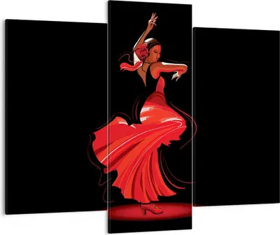 Produktbild von Bild auf Leinwand - Leinwandbild - Tanz Tänzer - 130x100cm - Wand Bild - Wanddeko - Wandbilder - Leinwanddruck - Bilder - Kunstdruck - Wanddekoration - Leinwand bilder - Wandkunst - CB130x100-4121