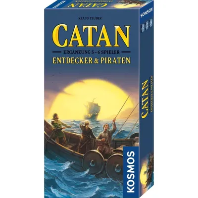 The image shows the box of the board game Catan - Entdecker & Piraten Ergänzung 5-6 Spieler.