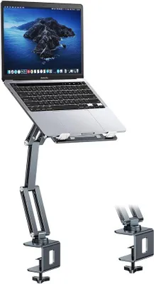 Produktbild von Famanu Laptopständer verstellbar 360° drehbar - Aluminium, faltbar für 11-17 Zoll Laptops