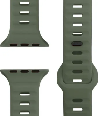 Produktbild von Motion Armband für Apple Watch SE/10/9/8/7/6/5/4/3/2/1, Soft Silikon Sportarmband, 38/40/41/42mm -  Moosgrün