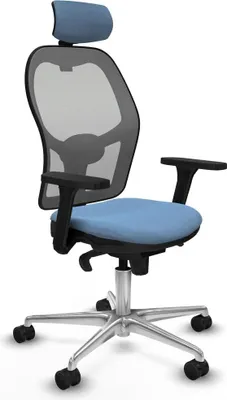 Produktbild von Bürostuhl mit Kopfstütze Piqueras y Crespo 3D086N2 Himmelsblau