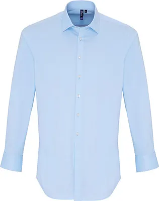 Produktbild von Premier Workwear MenŽs Stretch Fit Poplin Long Sleeve Baumwolle Shirt