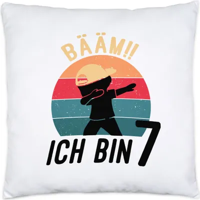 Produktbild von Dabbing Geburtstagskissen Kissen inkl. Füllung 7 Jahre Jungs 7. Geburtstag Lustig Jungen Sieben Kissen