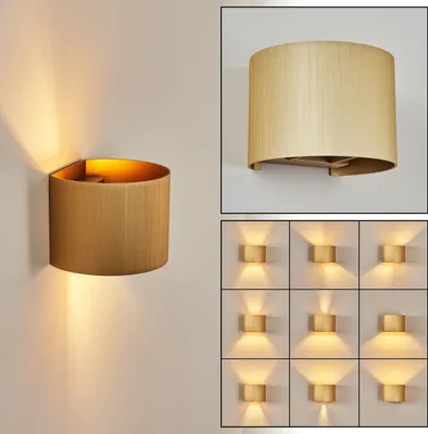 Produktbild von Vaccina »Vaccina« moderne Wandlampe aus Metall in Goldfarben