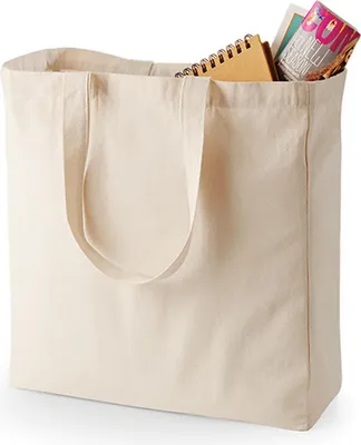 Image de Quadra QD23 | Canvas Classic Shopper - Sac à provisions - 39 x 42 x 13 cm - Couleur : Natural - Taille : One Size