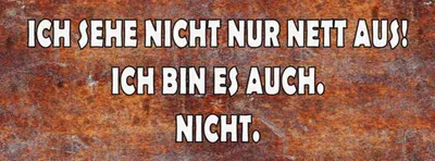 Produktbild von vianmo Holzschild 10x27 cm sehe nicht nur nett aus ich bin Spruch Zitat