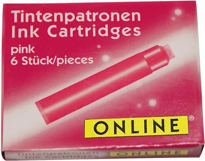 Produktbild von ONLINE Standard-Tintenpatronen – Set mit 6 Stück – Universelle Füllfederhalter-Tinte – Kompatibel mit allen gängigen Standard-Füllfederhaltern