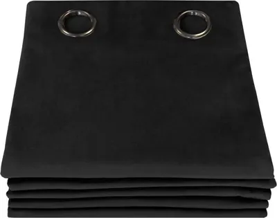Produktbild von MOONDREAM  Verdunkelungsvorhang | Licht+Sonnenschutz | 100% Lichtschutz | Samt | Ösen | Schwarz MC710 | 135B x 260H cm