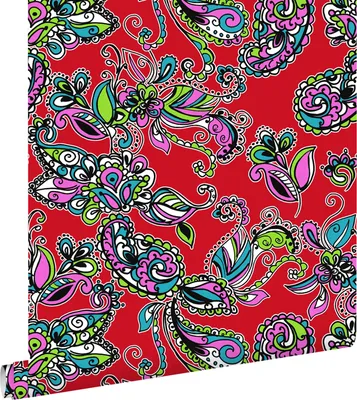 Immagine prodotto di ESTAhome carta da parati fiori e paisleys funky colorata 53 cm x 10.05 m