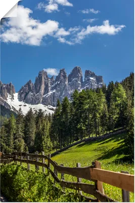 Produktbild von ARTland Poster Villnösstal mit Dolomiten, Südtirol Größe: 60x90 cm