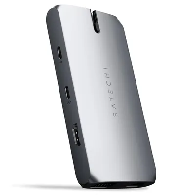 Obrázek produktu pro Satechi ST-UCMBAM - USB 2.0 Type-C - Schwarz - Silber - MicroSD (TransFlash) - 60 Hz - HDMI - USB 2.0 - USB Typ-C - VGA - 60,3 mm