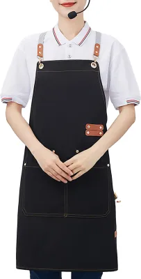 Produktbild von Wasserdichte Schürze für Männer und Frauen, fettabweisend, fleckenabweisend, Kochschürze für Chef, Café, Geschäft, Kellner, Grill, Küchenzubehör