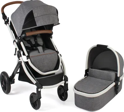 Produktbild von CHIC 4 BABY Torre Kinderwagenmelange Melange grau - 360° schwenkbar, gefederte Räder, Aluminium-Gestell