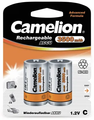 Zdjęcie produktu dla Camelion NH-C3500BP2, Bateria do ponownego naładowania, C, Niklowo-metalowo-wodorkowa (NiMH), 1,2 V, 2 szt., 3500 mAh