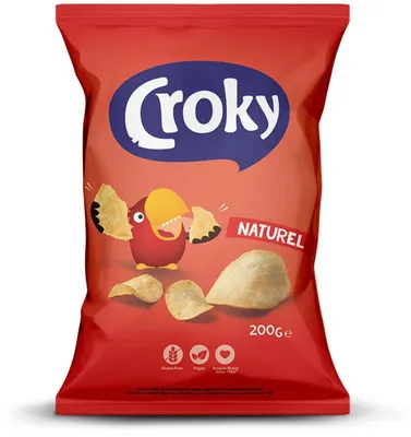 Image de Croky Naturel Chips 200g – Chips naturelles croustillantes sans additifs