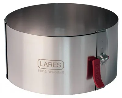 Immagine prodotto di Anello per dolci Lares con leva di serraggio piccolo Ø circa 10 - 18 cm, altezza 10 cm fascia elastica in acciaio frutta resistente agli acidi, resistente al calore, 6016