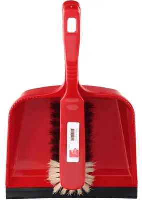 Produktbild von Kunststoff-Kehrschaufel und Kehrschaufel 22 cm rot