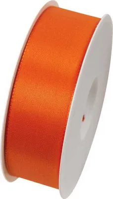 Produktbild von Taftband, Schleifenband mit Webkante 40mm orange 50m Rolle (1m=0,22EUR) Goldina