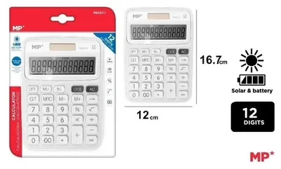 Produktbild von 12-stelliger Tischrechner mit Solar- und Batteriebetrieb