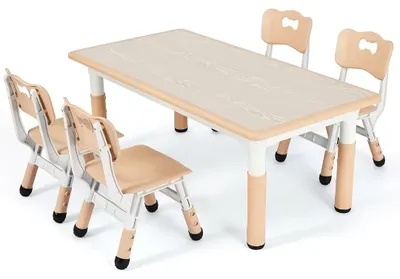 Produktbild von Kinderstuhl - Kindertisch - Stuhlset - Kindermöbel - Kindergartenstuhl - Höhenverstellbar