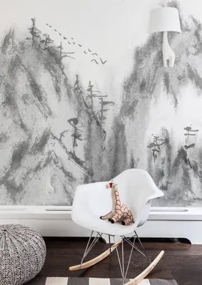 Produktbild von Coloray Fototapete 250x104 cm Latextapete Magicstick - Berge in der Nebellandschaft Berge Chinoiserie-Farbe