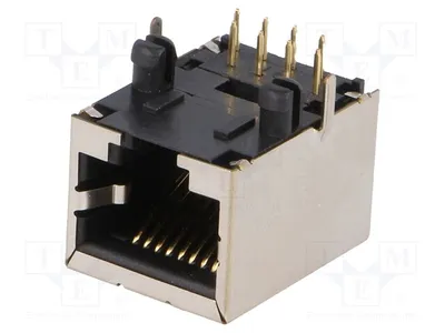Produktbild von 1x Buchse RJ45 PIN: 8 abgeschirmt System: 8p8c THT FRJAE-488 RJ-Steckverbinder