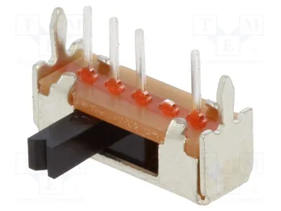 Obrázok produktu pre 3x Spínač posuvný ON-ON-ON, typ OS103011MA7QP1, pre prúd 0,1A/12V DC, pozícia: 3