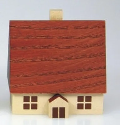 Produktbild von Tischdekoration Holzhaus natur Höhe 5cm NEU