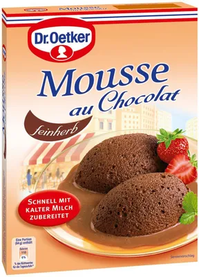 Image de Mousse au Chocolat Dr.Oetker finement aromatisée avec une forte teneur en cacao 86g