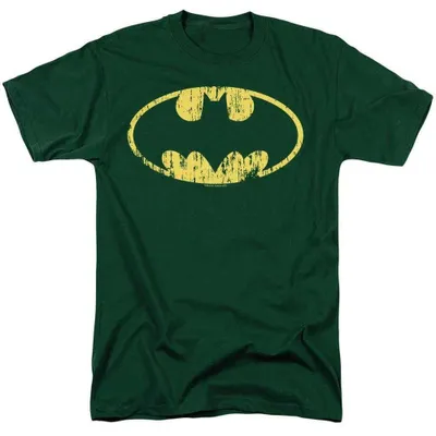 Image de T-shirt Batman, modèle unie pour hommes et femmes, référence TV34983 (taille S), couleur vert foncé