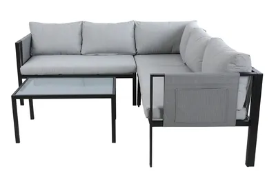Produktbild von TPFGarden SITZGRUPPE Yolo 1 Ecksofa, 1 Couchtisch, Sitz- + Rückenkissen