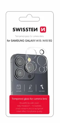 Obrázek produktu pro Ochranné sklo SWISSTEN na fotoaparátu telefonu Samsung Galaxy A15 4G A155/A15 5G A156