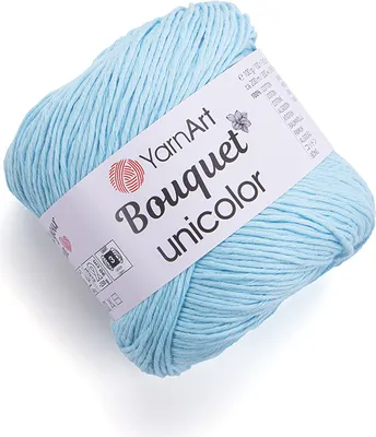 Produktbild von YarnArt Bouquet Unicolor 3226 Helltürkis 100% Baumwolle 200m/100g