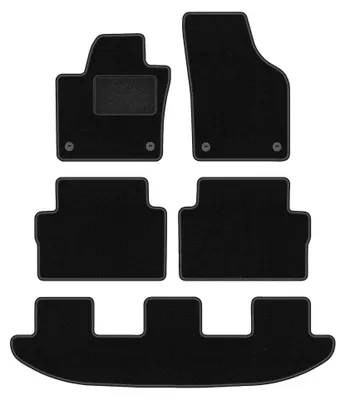Immagine prodotto di Tappetini in moquette per Volkswagen Sharan II 2010- (monovolume) – set 4 pezzi, neri, su misura – Wielganizator LUX – versione W0021