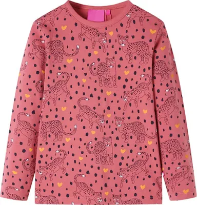 Image de vidaXL Pyjama enfant manches longues vieux rose 104