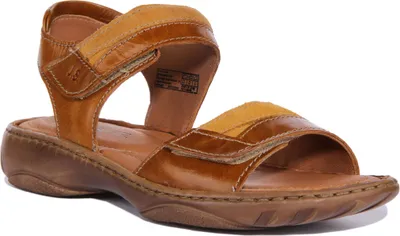 Produktbild von Josef Seibel Debra 19 Frauen Haken und Schleife Riemen Leder Sandale Cognac – 3 Großbritannien - 36 EU - 5 US