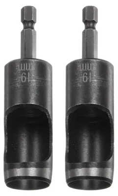 Image de Lochstanzer en cuir, diamètre 19 mm, avec tige hexagonale, lot de 2, pour perceuse