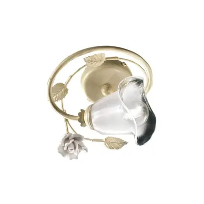 Obrázek produktu pro Klasické stropní svítidlo Siena Metal And Ceramic White Gold Shaded 1 Light E14